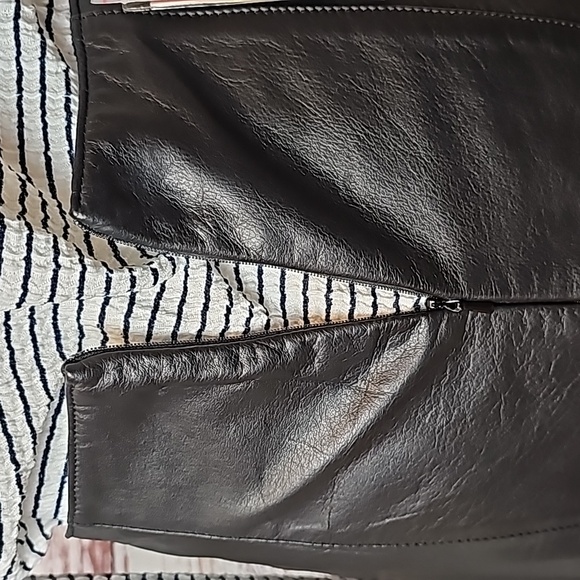 NWT YING DAK RHINESTONE 100% BLACK LEATHER LINED MAXI SKIRT - Picture 9 of 16